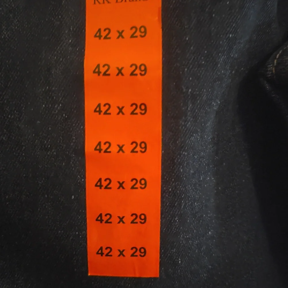 New RK Brand Men's 42x29 Real Workwear Dark‎ Wash Relaxed Fit 100% Cotton Jeans